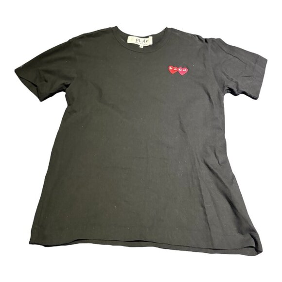 COMME DES GARÇONS PLAY Double Heart Patch T-Shirt- SIZE MEDIUM - MEN'S ❤️✨ - Picture 3 of 8